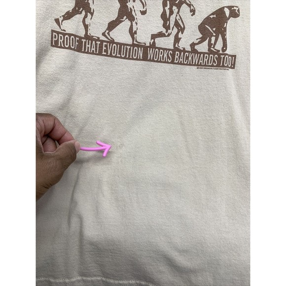 AAA  100% Cotton Men's Graphic T-Shirt RIGHT WING CHRISTIAN Med Beige Crew Neck - Picture 11 of 12